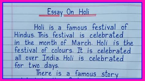 Essay On Holi In English Holi Essay In English Holi Per Nibandh In