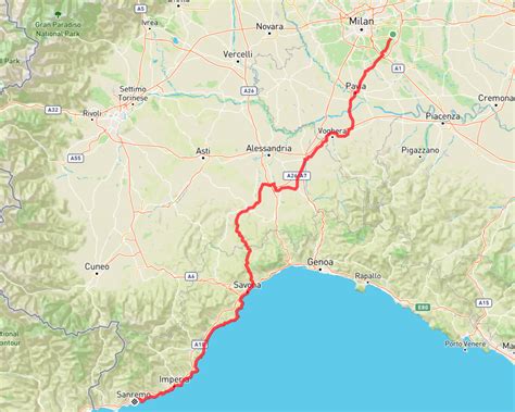 Route Milano Sanremo Mailand Sanremo Amateur Offizielle