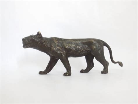 Sculpture Lioness In Motion Bronze Patinated Catawiki