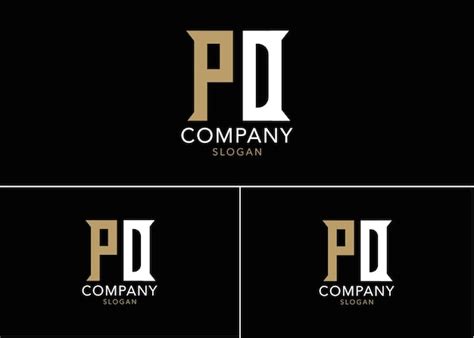 Premium Vector Modern Monogram Initial Letter Pd Logo Design Template