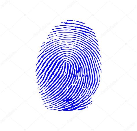 Blue Fingerprint Vector — Stock Vector © Joeart 6199938