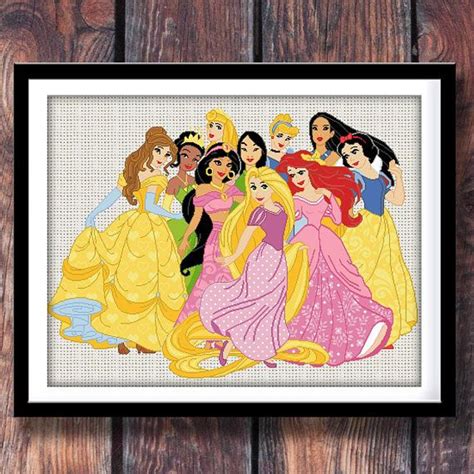 Perfect quality Disney Princesses cross stitch pattern. P | Cross ...