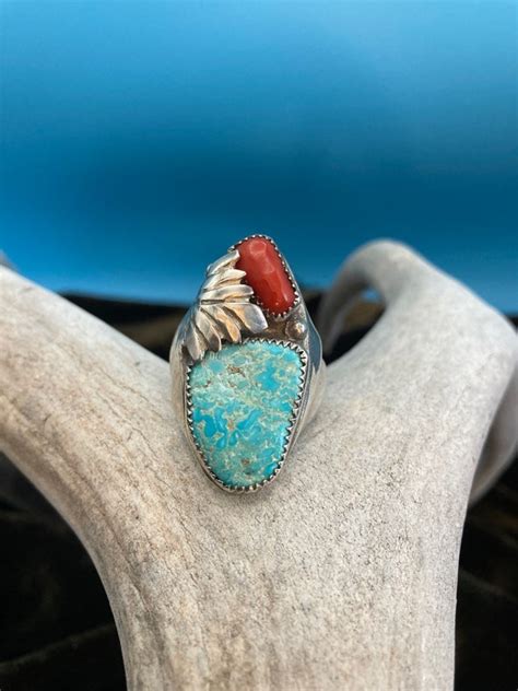 Vintage Turquoise Ring For Women Or Men Size Old Pawn Navajo Native