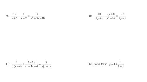 Solved 9 X 53x X−21 X2 3x−107 10 2y 810−y2−167y 8 2y−8−8