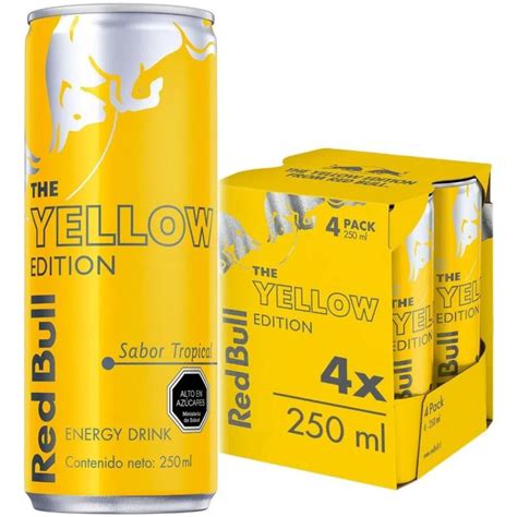 Pack Bebida Energetica Red Bull Tropical 4 Latas 250ml Perfumeria Milagros