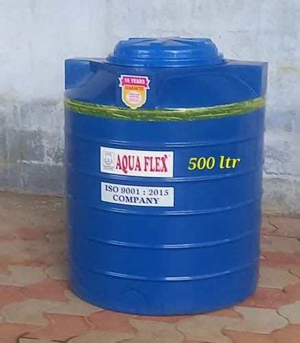 AQUA FLEX 500 Litre Blue Double Layer Plastic Water Tank At Rs 4 20