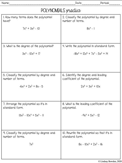 Worksheet Polynomials Printable Word Searches