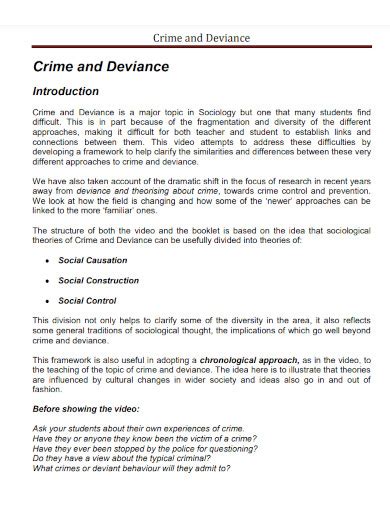 Deviance Examples How To Discern Pdf