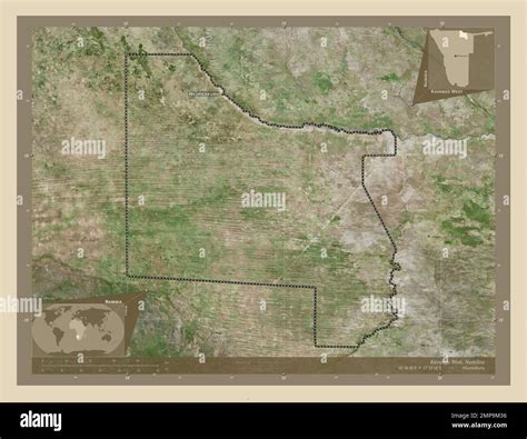 kavango west region  namibia high resolution satellite map