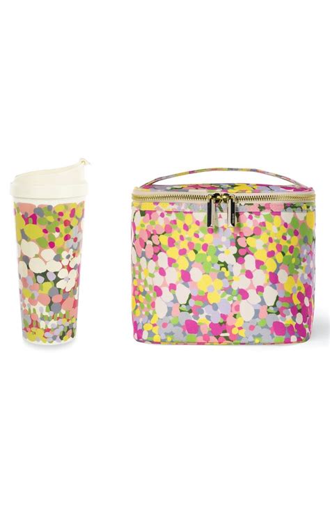 Kate Spade New York Floral Dot Thermal Mug And Insulated Lunch Tote Set