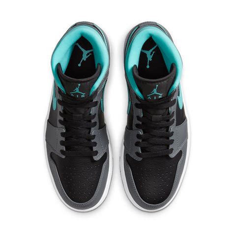 Air Jordan 1 Mid Grey Aqua 554724 063 Kicks Crew