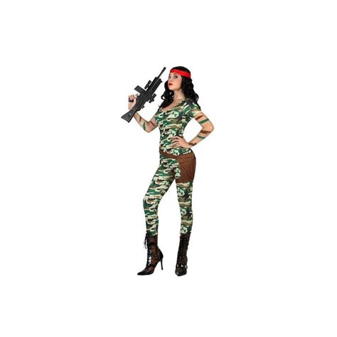 Disfraz De Mujer Militar Camuflaje Sexy