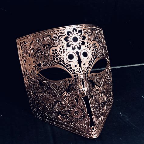 Mens Masquerade Mask Silver Full Face Halloween Mask Bauta Etsy