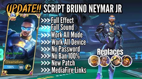 New Update Script Skin Bruno Neymar Jr No Password Full Effect