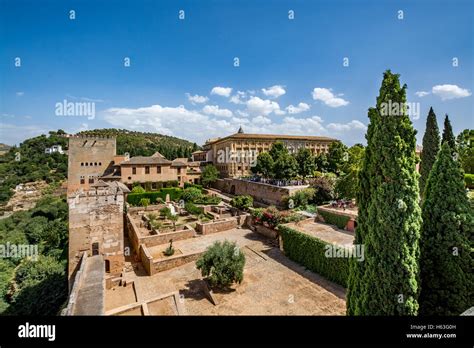 View Of The Nasrid Palaces Palacios Nazar Es And The Palace Of