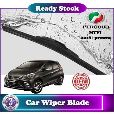 Perodua Myvi Soft Silicone Car Wiper Blades Pair Includes Inch