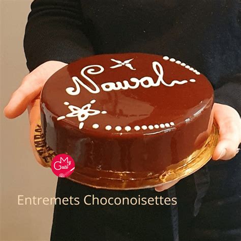 Entremets glaçage Choconoisettes Atelier Pâtisserie MYGATÔ