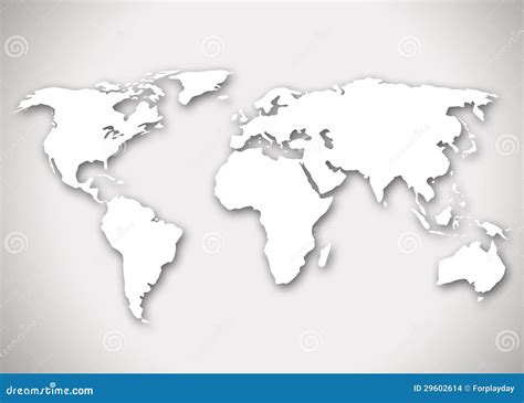 Image Of A Stylized World Map Stock Illustration Illustration Of