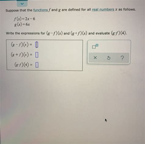 Solved Suppose That The Functions F And G Are Defined For