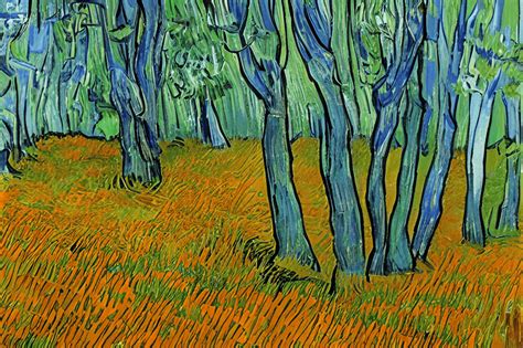 Woodland In The Style Of Vincent Van Gogh Creative Fabrica