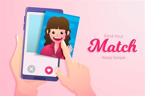 Free Vector Dating App Swipe Concept