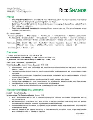 Rick Shanor Resume PDF