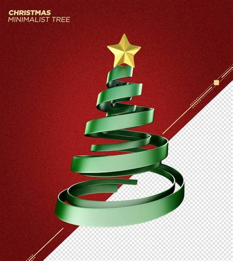 Premium Psd 3d Minimalist Christmas Tree For Compositions