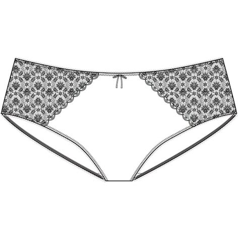 Digital Bikini Brief Technical Drawing Ai File Etsy