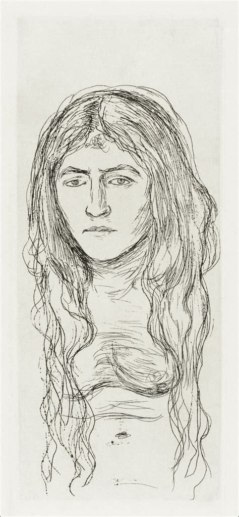 Woman With Long Hair Edvard Munch Plakat Aaaloe Inna