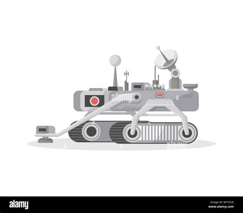 Crawler Mars Rover Isolated Vector Icon Stock Vector Image Art Alamy