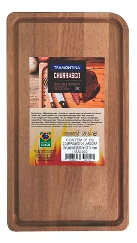 Tabla Para Carne Tramontina De Madera Acabado Liso Y Lijado Natural