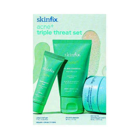 Skinfix Acne Triple Threat Set With Salicylic Acid Bha Niacinamide