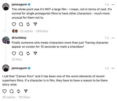 Dcs James Gunn Blasts Cameo Porn In Recent Superhero Movies