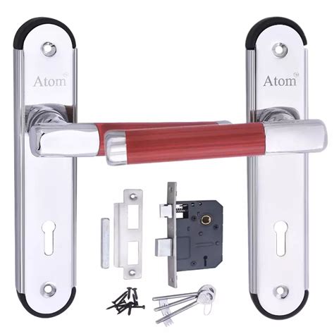 Buy Atom Mh Mz1 Ky Cp Ros 7 Inch Chrome Plated Finish Mortise Door Handle Set With Lock Body