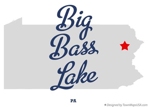 Map of Big Bass Lake, PA, Pennsylvania