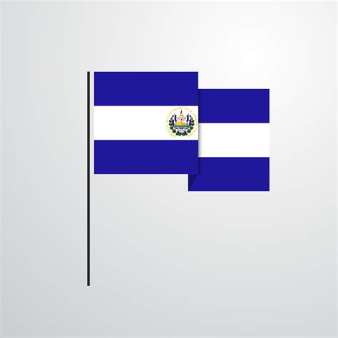 El Salvador waving Flag design vector 14378768 Vector Art at Vecteezy