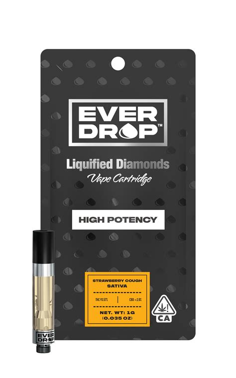 1 0g Strawberry Cough Liquified Diamonds Vape Cartridge Everdrop