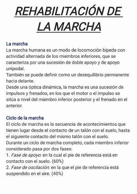 Rehabilitación de la marcha Fer M uDocz