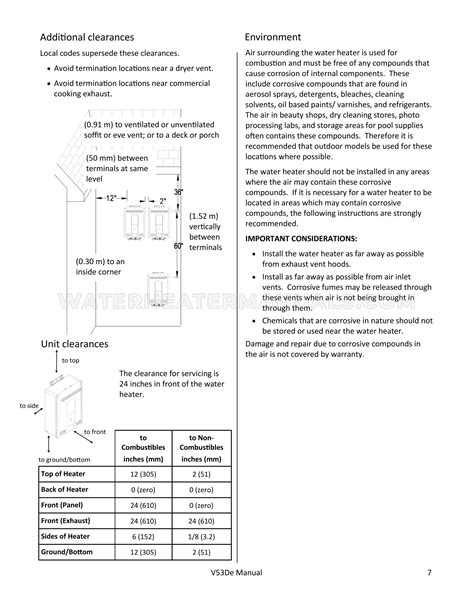 Rinnai V Dep Value Water Heater Installation And Operation Manual