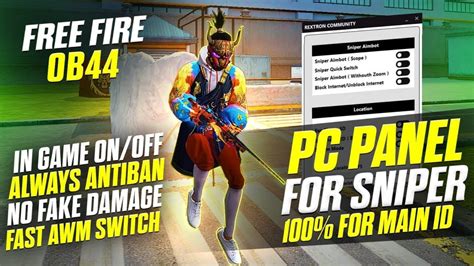 OB44 FREE FIRE NEW PANEL IN PC AWM PANEL FAKE DAMAGE FIXED FREE FIRE