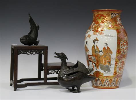 A Chinese Brown Patinated Bronze Duck Form Censer Late Ming Dynasty