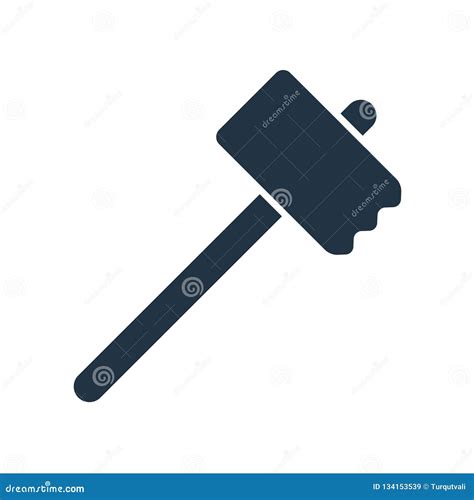 Mallet Icon Vector Isolated On White Background Mallet Sign Stock