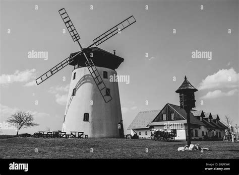 Romantic Mill Black And White 4 Stock Photo Alamy
