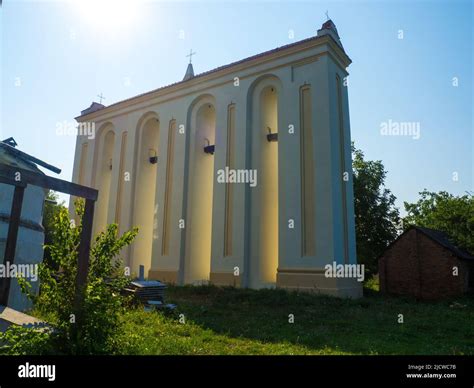 Old Restored Catholic Church Bells In Olyka Stock Photo Alamy