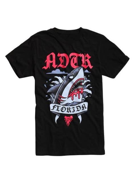 A Day To Remember Adtr Shark T Shirt Lilycustom Shark T Shirt Mens Cotton T Shirts Printed