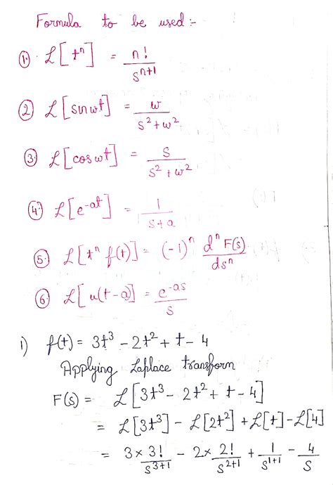 Solved Find The Laplace Transform Of Each Of The Following Five