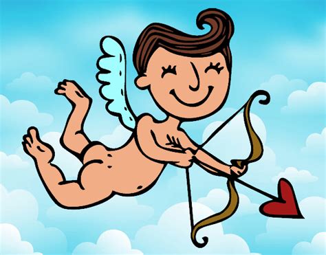 Dibujo De Cupido Contento Con Flecha Pintado Por En Dibujos Net El D A