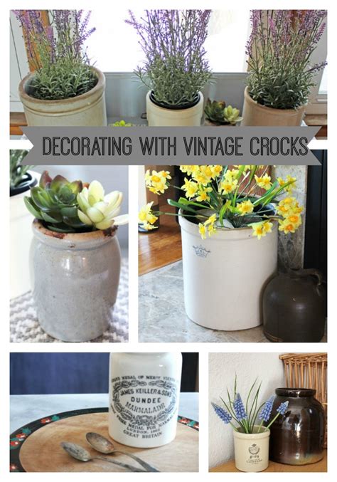 Decorating With Vintage Crocks Vintage Crock Decorating With Vintage