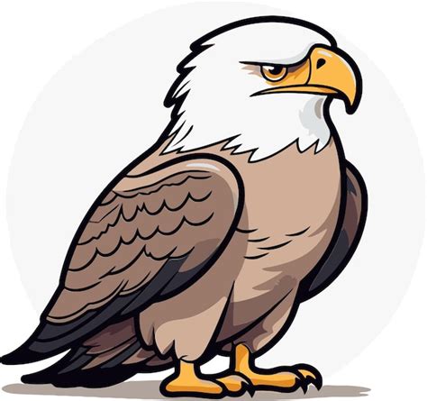 Premium Vector | A cartoon drawing of an eagle with a white background