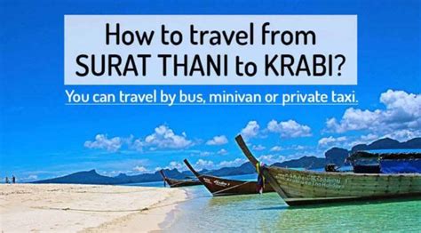 How To Go Surat Thani To Krabi Northern Vietnam